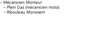 - Mécanicien Monteur - Plein Gaz (mécanicien moto) - Ribouleau Monosem 